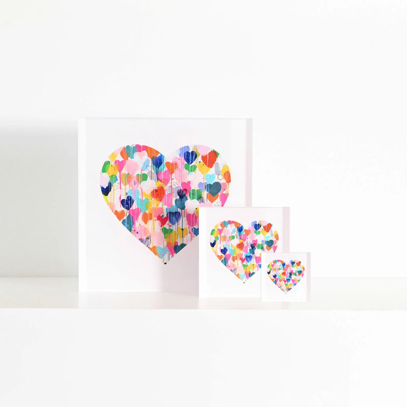 Crazy In Love Drippy Heart - Block of Love - Multi