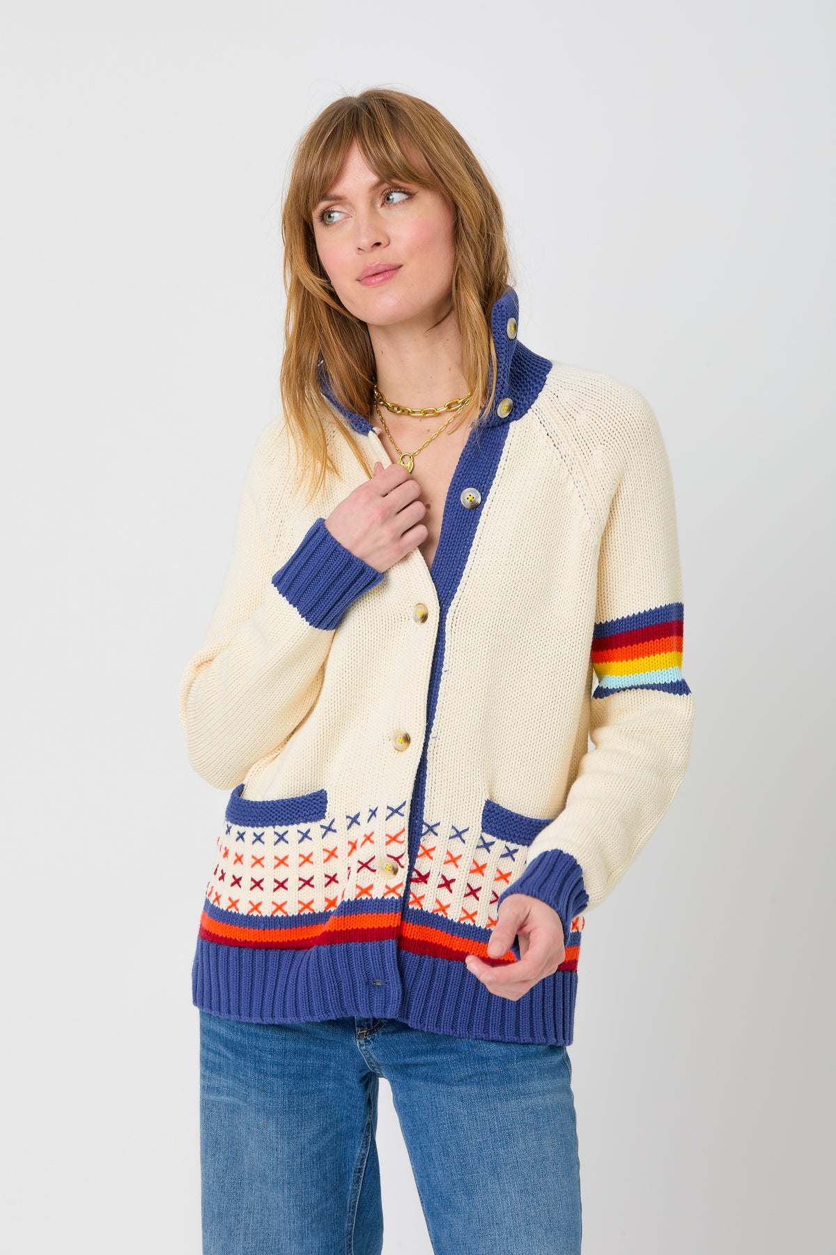 Joy Imperfect Heart Sweater Coat - Birch