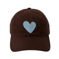 KR Imperfect Heart Hat - Cocoa Chambray