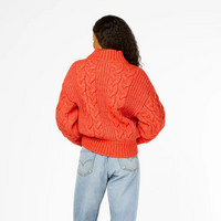 Troy Cable Sweater - Mars Orange