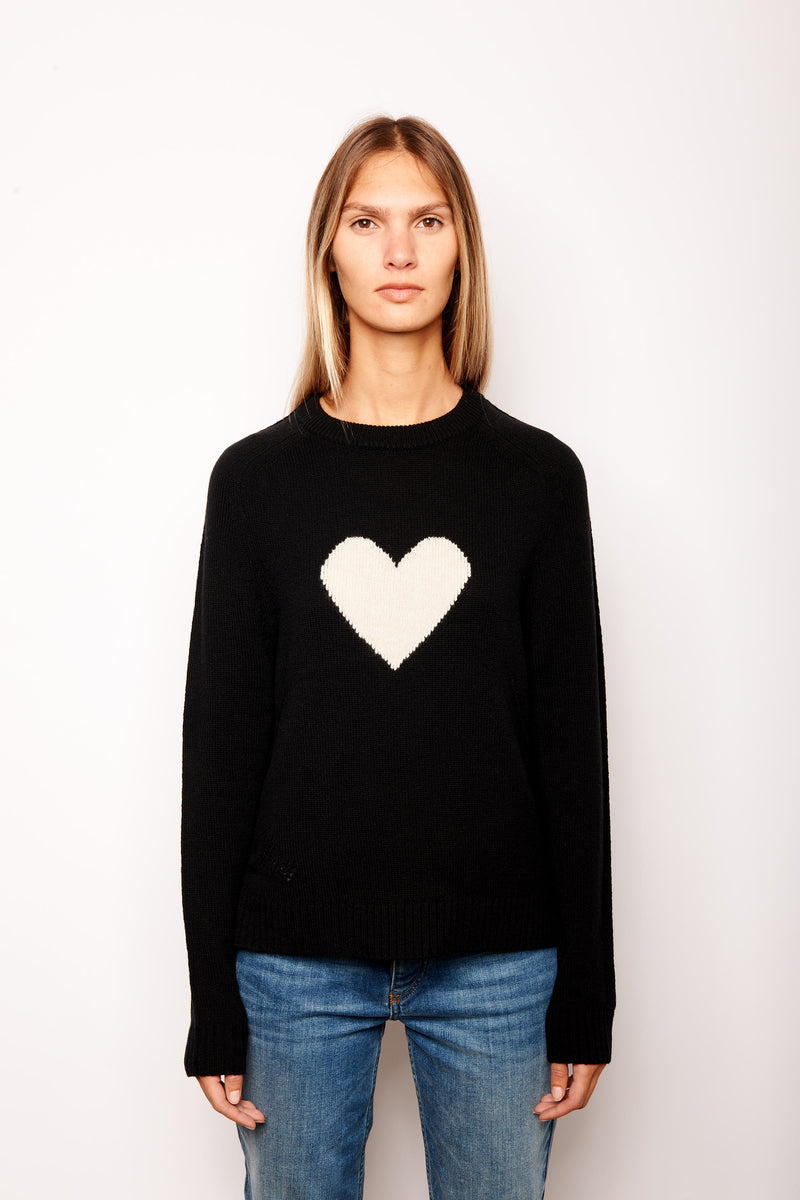 Lili WS Heart Sweater - Noir