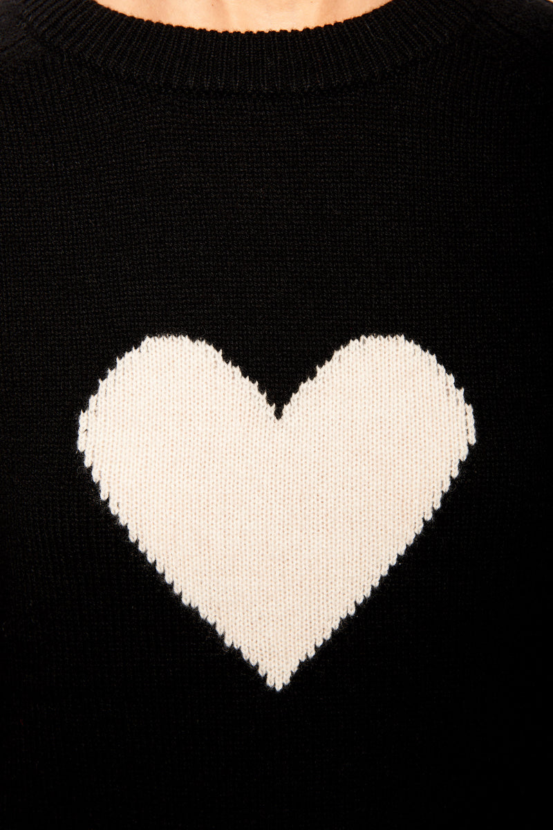Lili WS Heart Sweater - Noir
