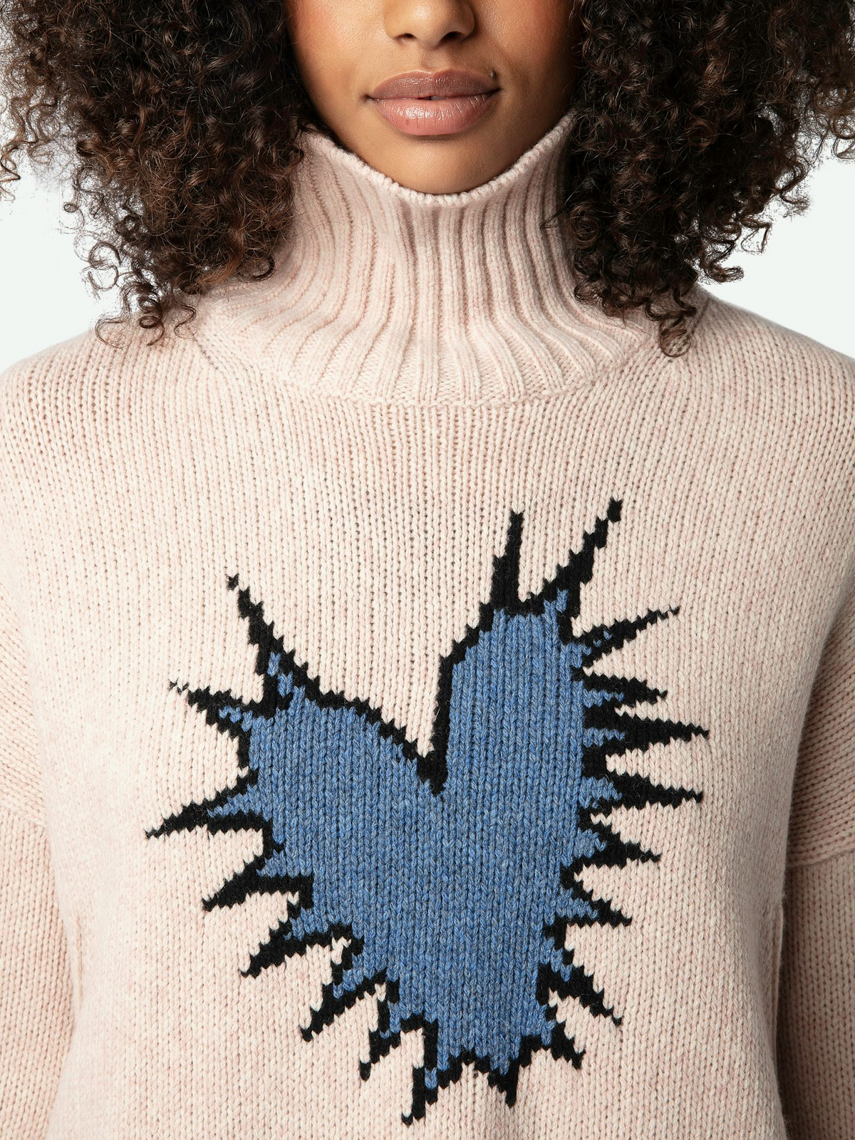 Alma Spiked Heart Sweater - Sweet