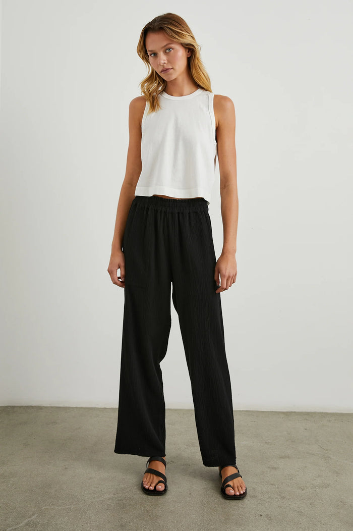 Leon Crop - Black Gauze