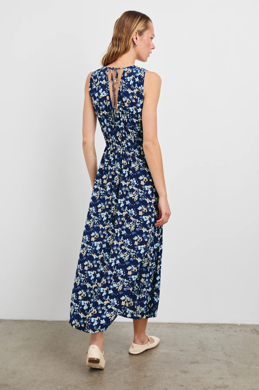 Lilith Dress - Navy Flora