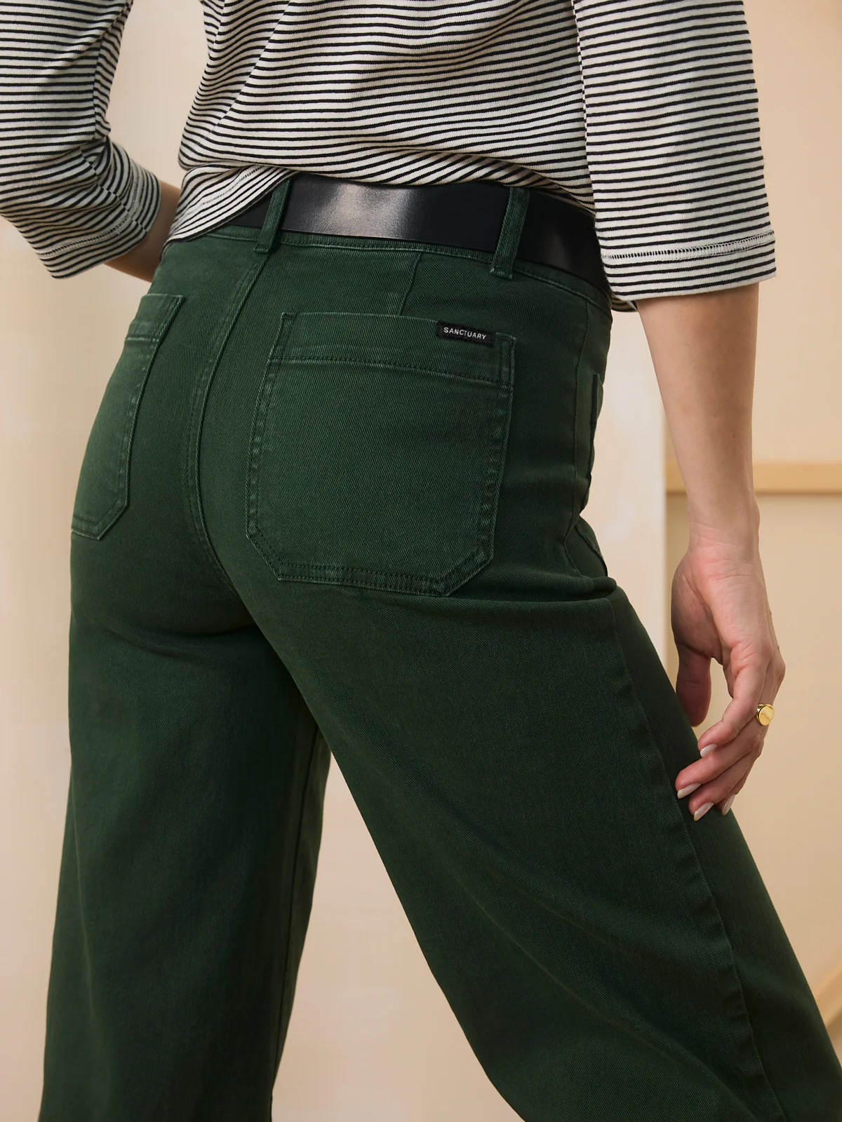Chelsea Wide Leg - Washed Forest