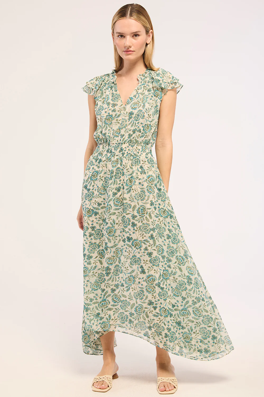 Mariposa Dress - Azure Flora