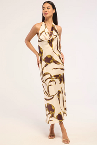 Ida Dress - Mahogany Calla Lily