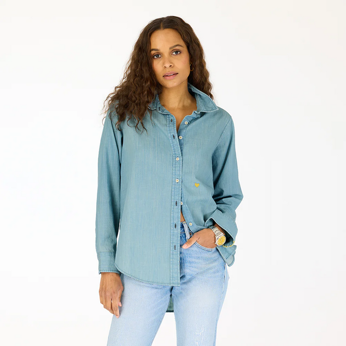 Mia Love On Repeat Shirt - Chambray Blue