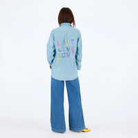 Mia Love On Repeat Shirt - Chambray Blue