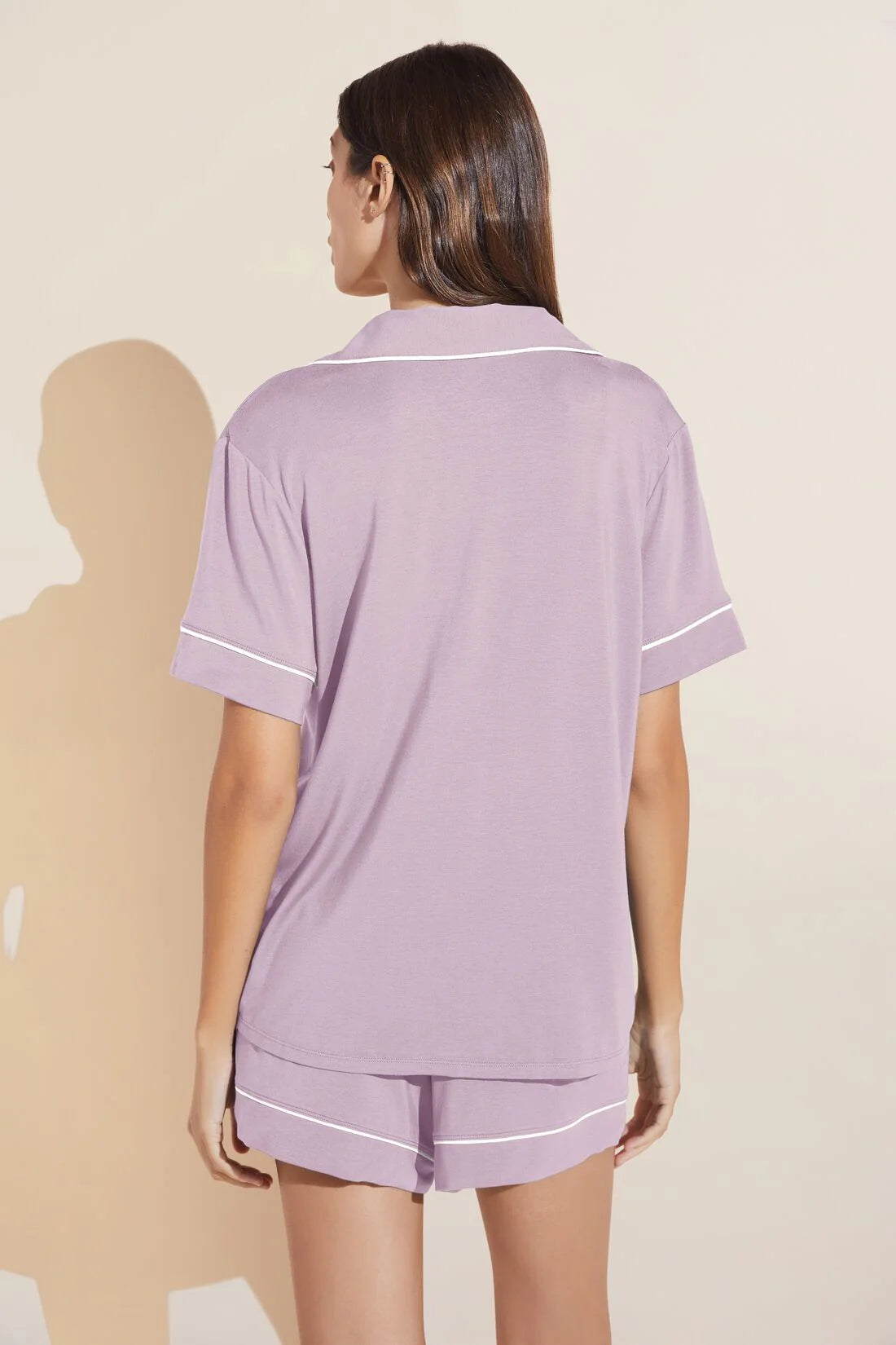 Gisele - The Tencel Modal Relaxed PJ Set - Lavender/Ivory