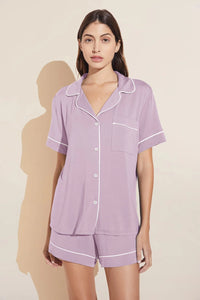 Gisele - The Tencel Modal Relaxed PJ Set - Lavender/Ivory