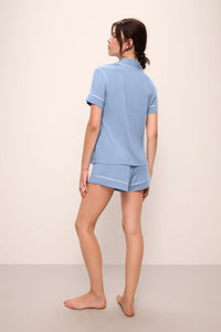 Gisele - The Tencel Modal Relaxed PJ Set - Wedgewood Blue/Ivory