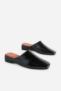 Marer Wedge Heel Mule - Black