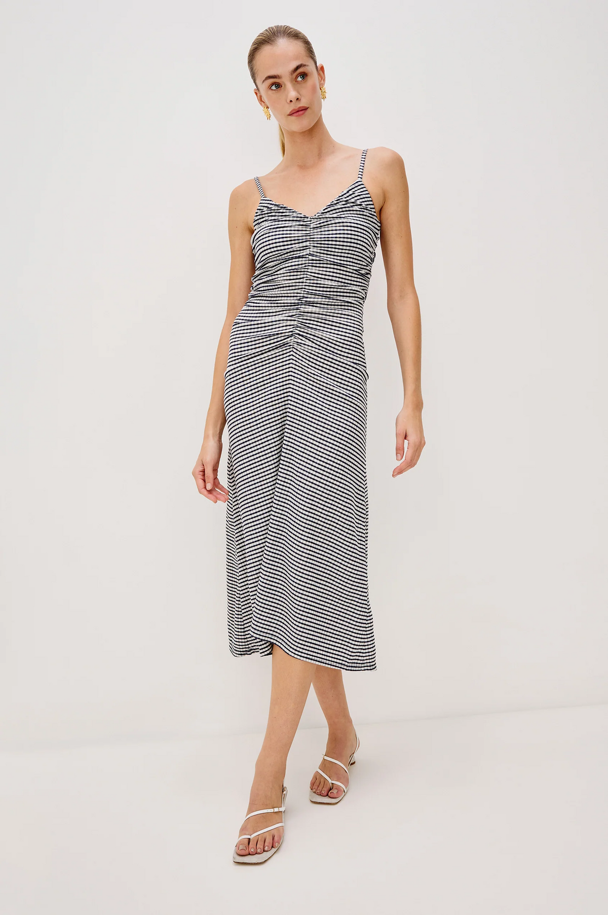 Mari Dress - Navy Gingham
