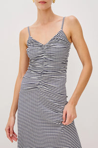 Mari Dress - Navy Gingham