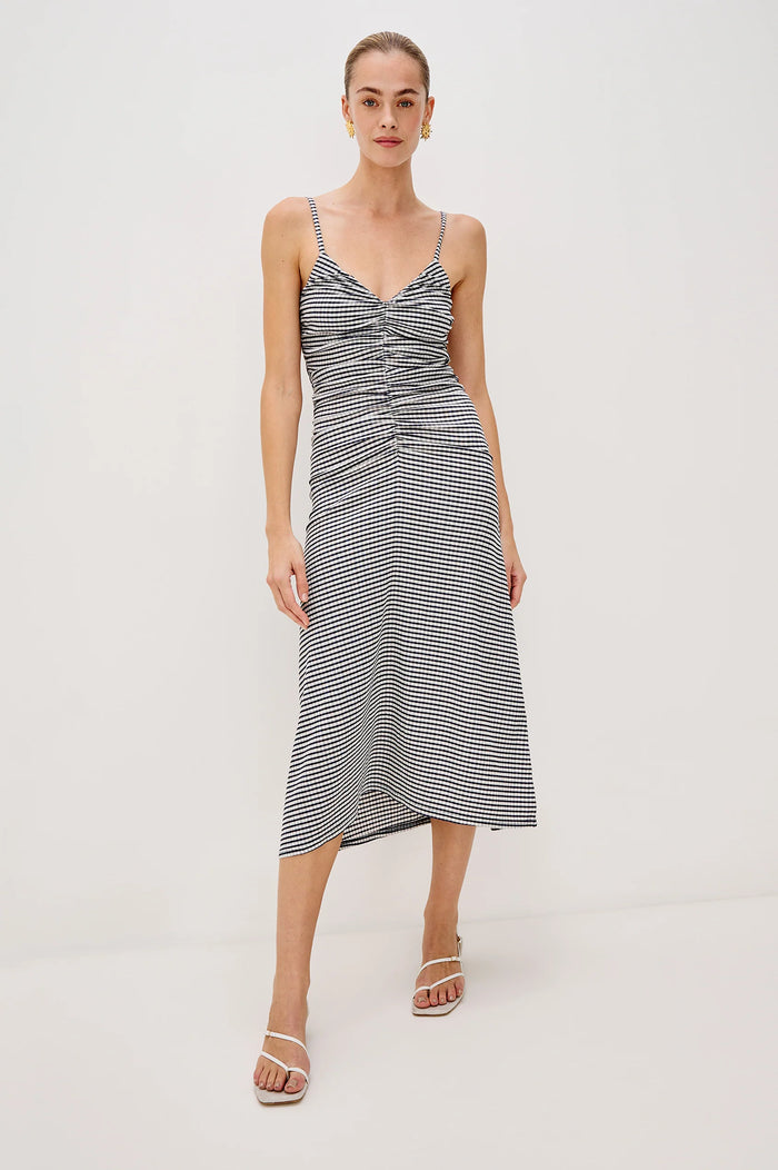 Mari Dress - Navy Gingham