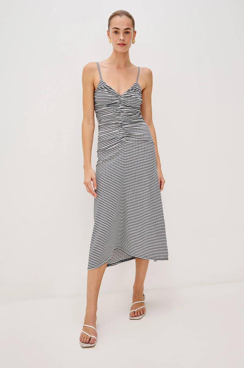 Mari Dress - Navy Gingham