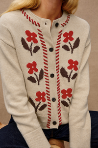 Mavie Cardigan - Carmine Floral