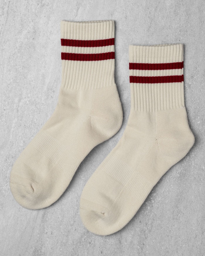 Gym Socks - Mulberry Stripe