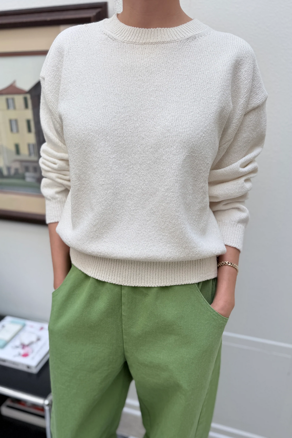 Milo Cotton Sweater - Clean White