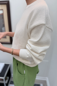 Milo Cotton Sweater - Clean White