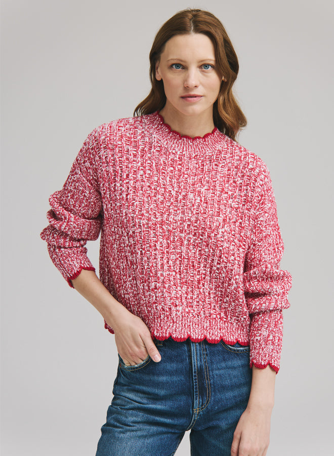 Ladder Stitch Crew - Scarlet
