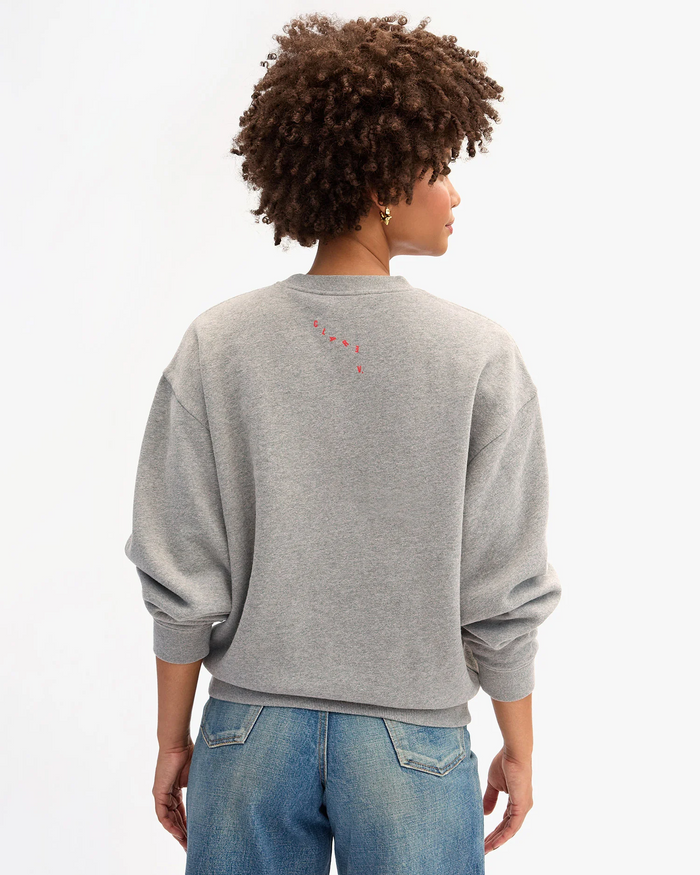 Oversized Sweatshirt - Grand Block Ciao - Grey Melange