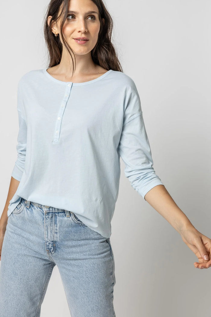 Relaxed Henley - Crystal