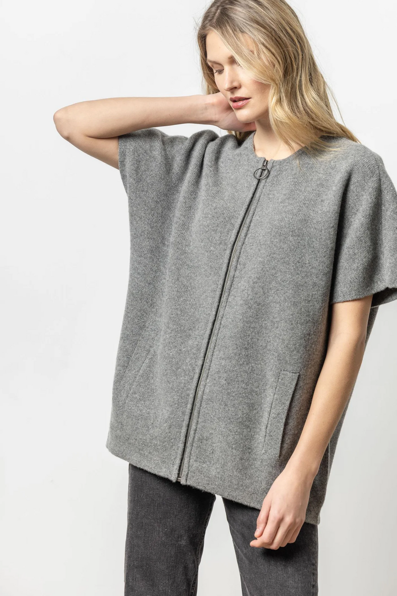 Felted Cocoon Sweater Jacket - Charcoal