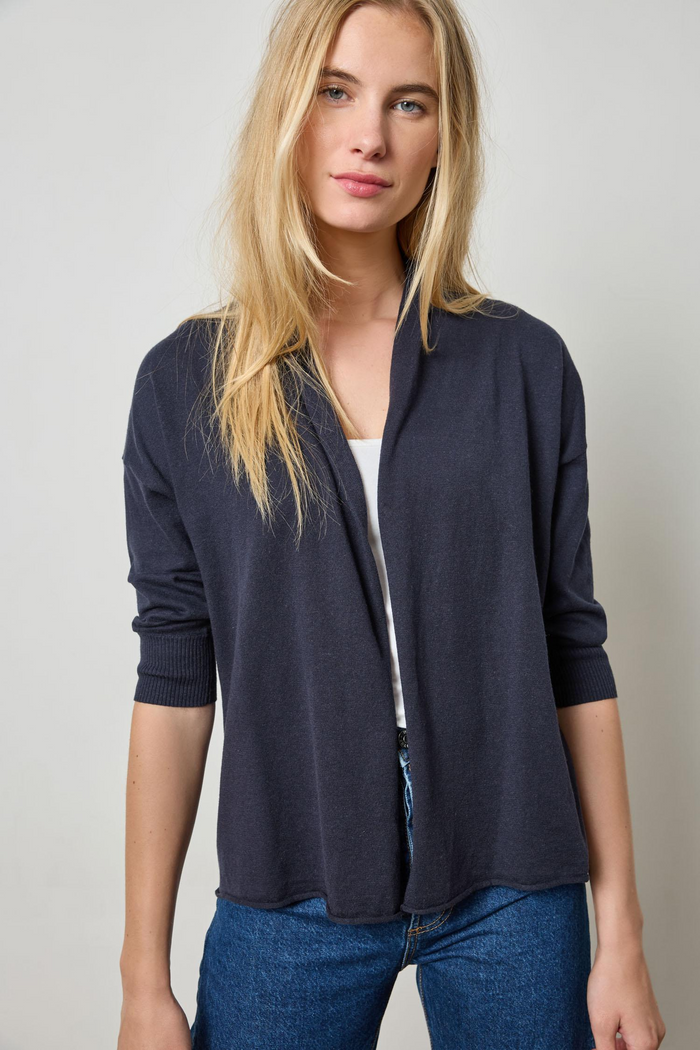 Easy Open Cardigan - Navy