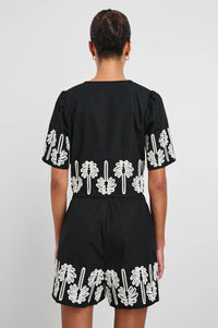 Pari Top - Black Ivory Palm Trees