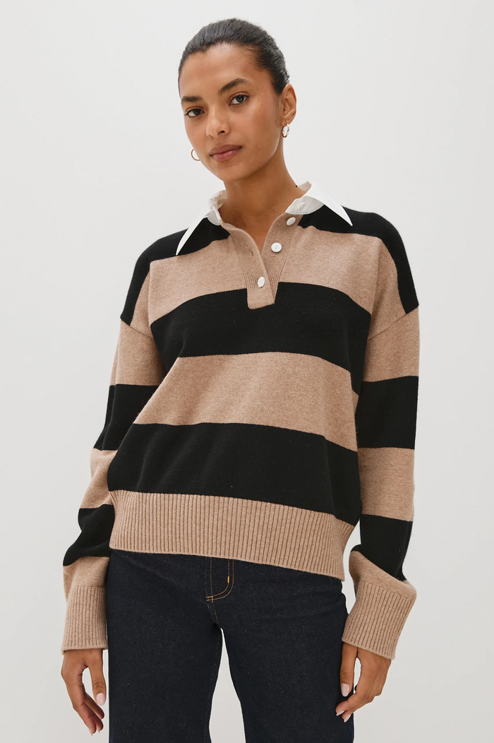 Paxton Sweater - Oatmeal Black