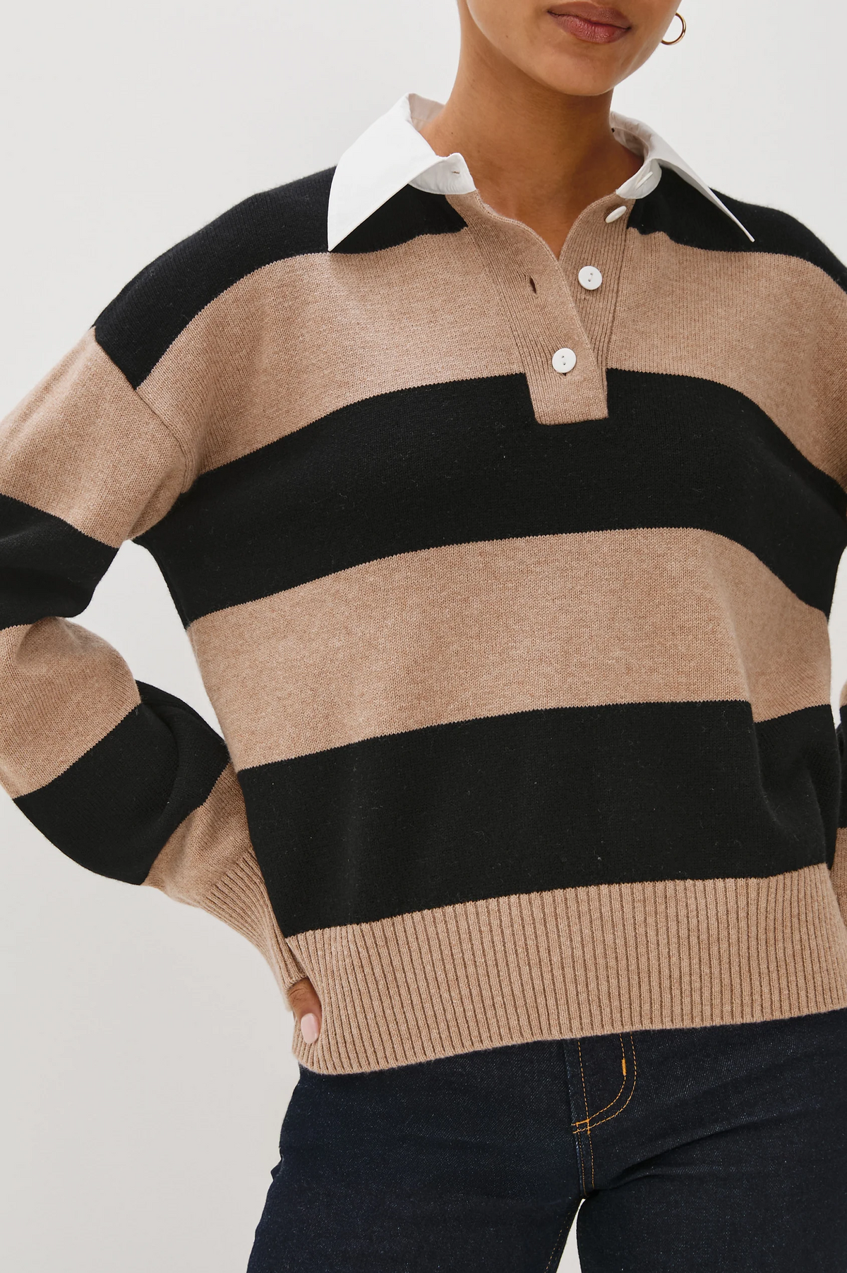Paxton Sweater - Oatmeal Black