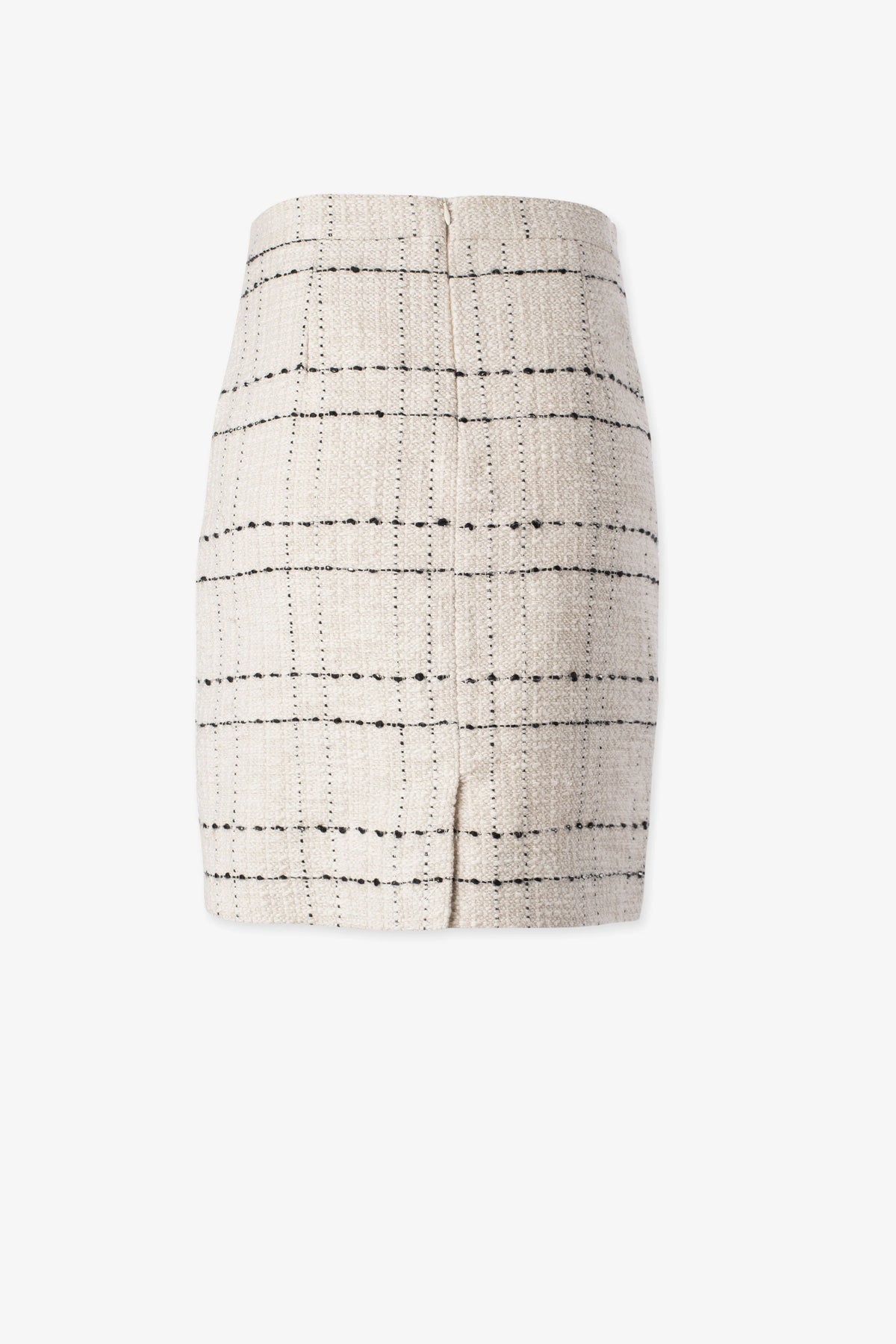 Tweed Classic Skirt - Bone Plaid