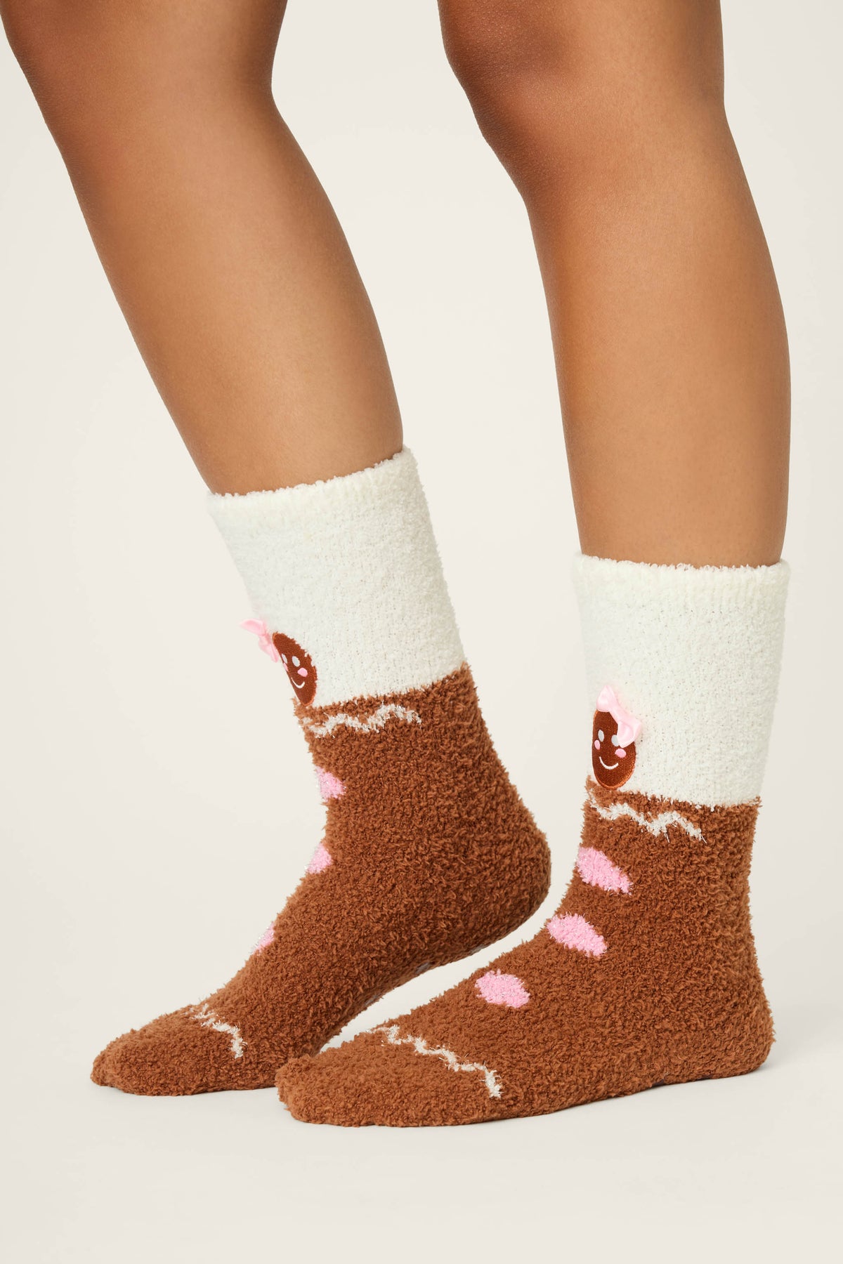 Gingerbread Man Cozy W/ Gripper - Brown