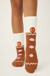 Gingerbread Man Cozy W/ Gripper - Brown