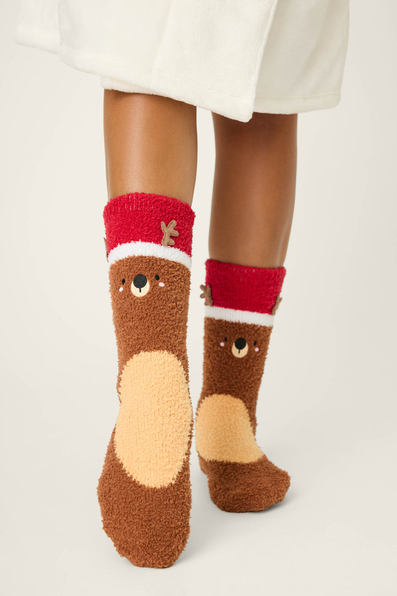 Reindeer Cozy W/ Gripper - Brown