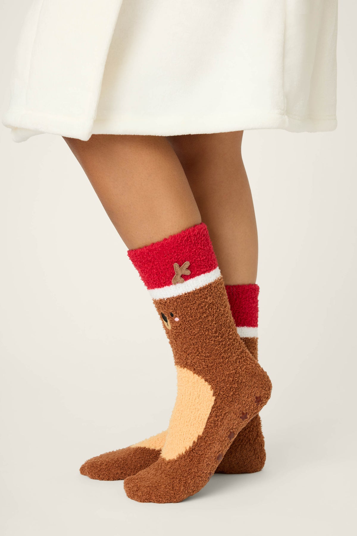 Reindeer Cozy W/ Gripper - Brown
