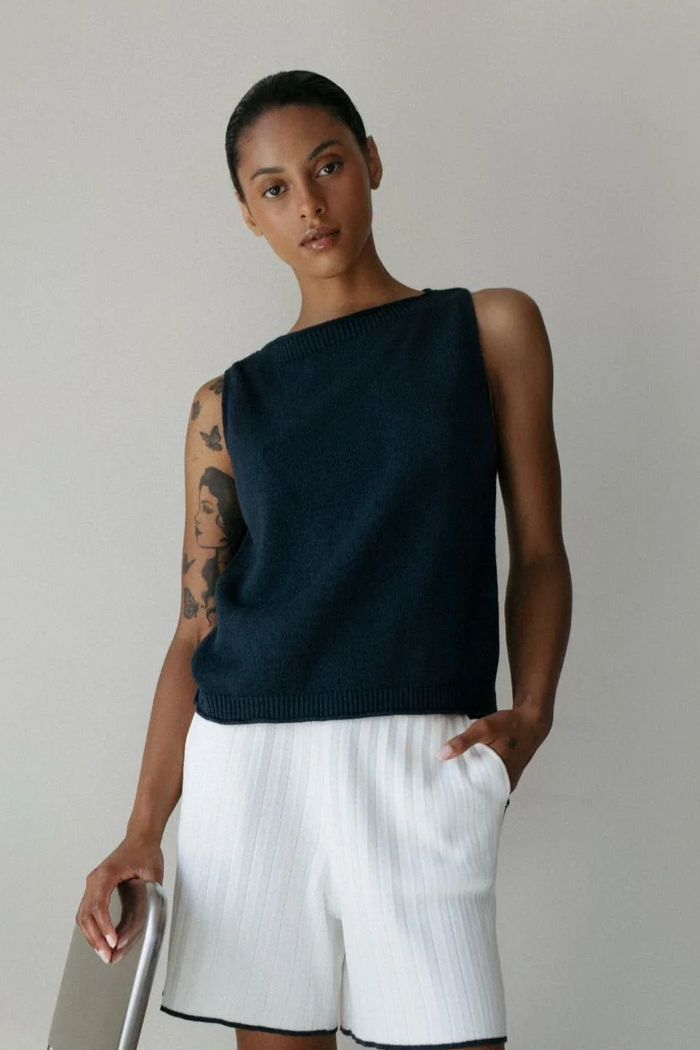 Eunice Tank - Midnight Blue