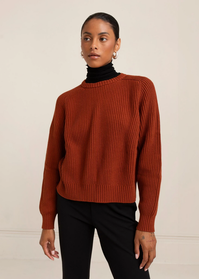 Avery Crewneck Sweater - Brick Red