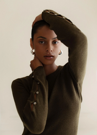 Moira Long Sleeve - Dark Olive Mix