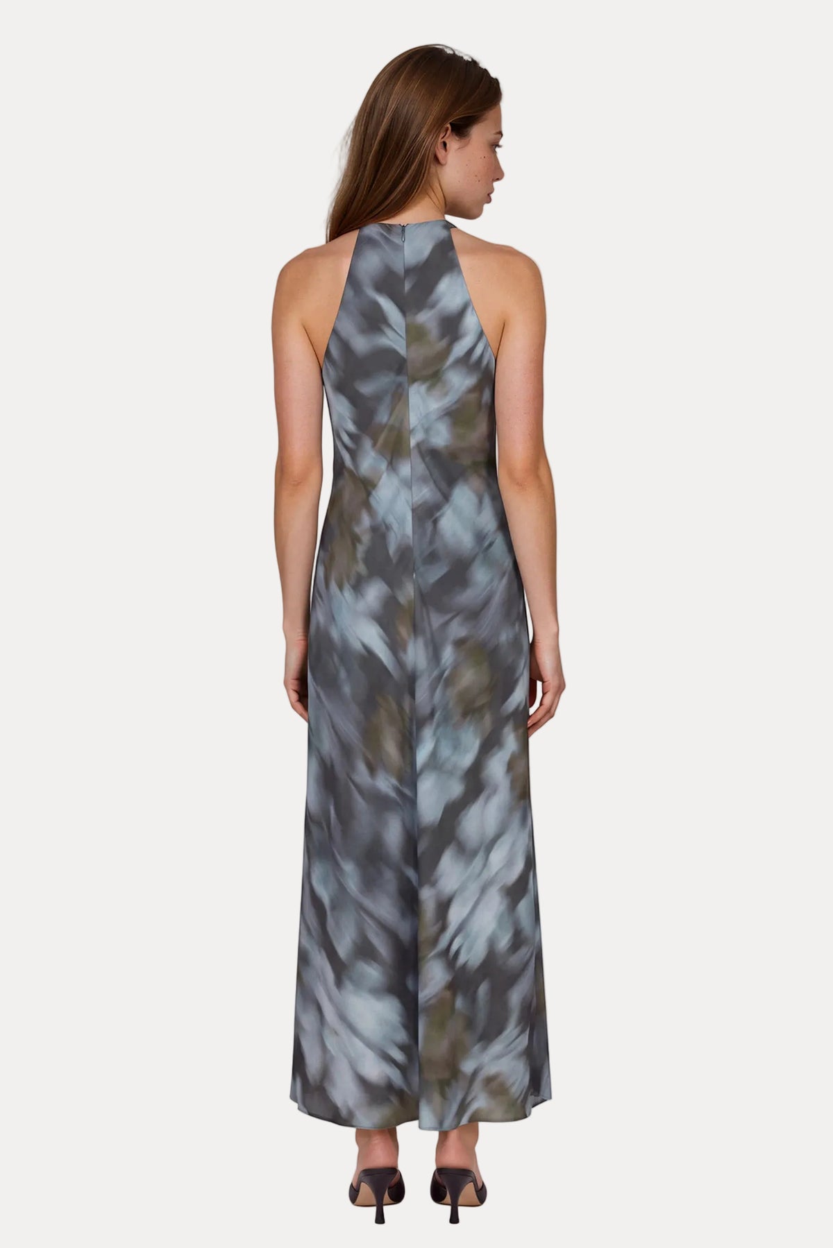 Autumn Bloom Sleeveless Dress - Basil Floral