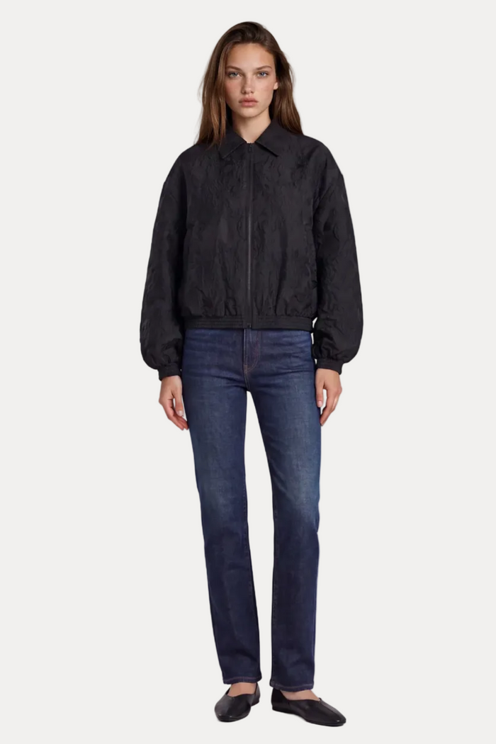 Autumn Bloom Bomber - Black Floral