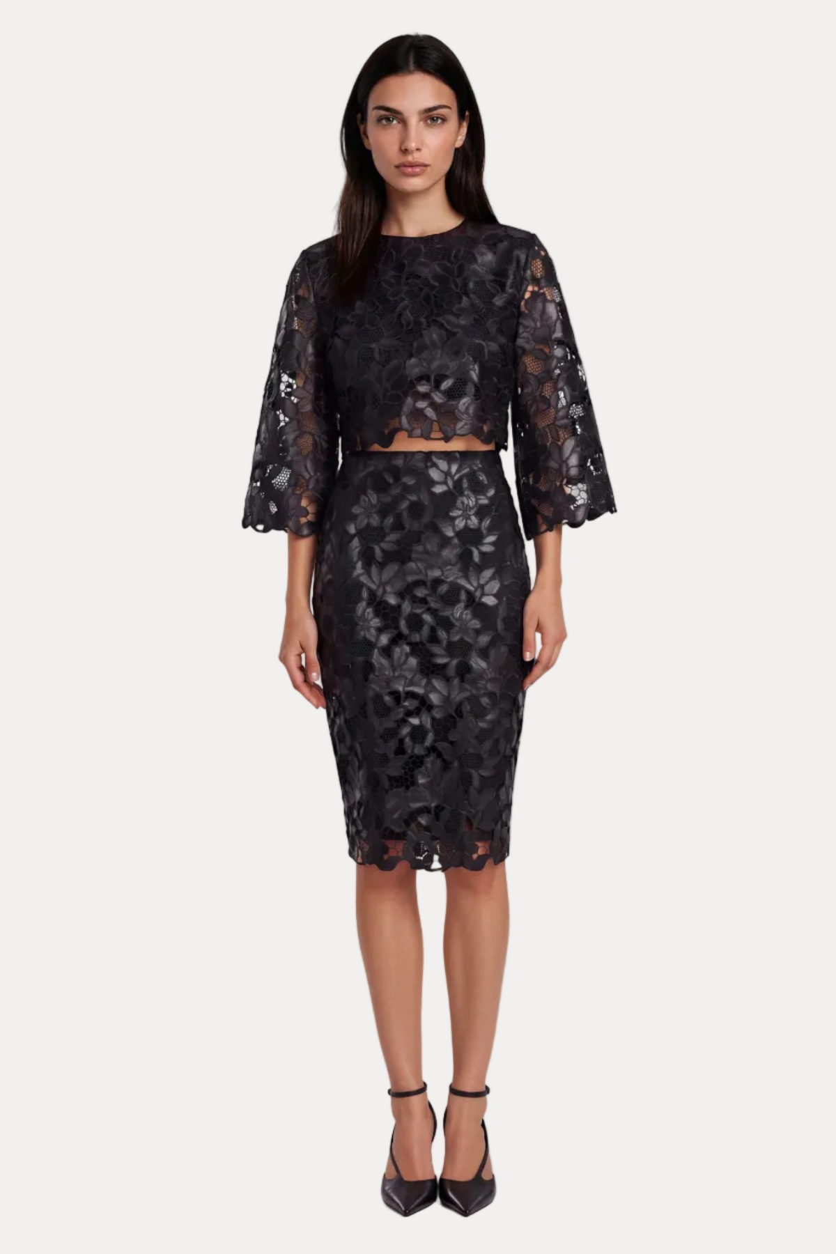 Twilight Embroidered Pencil Skirt - Twilight