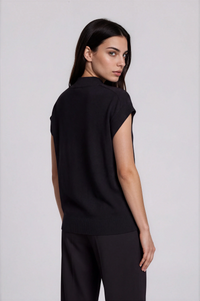 Lux Knit Oversize Vest - Noir