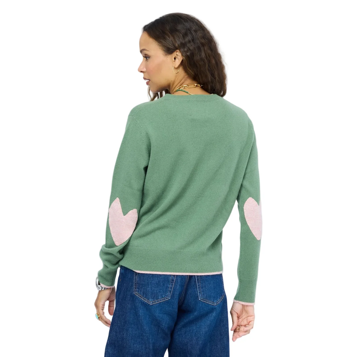 Patchwork Pullover Sweater - Dark Sage