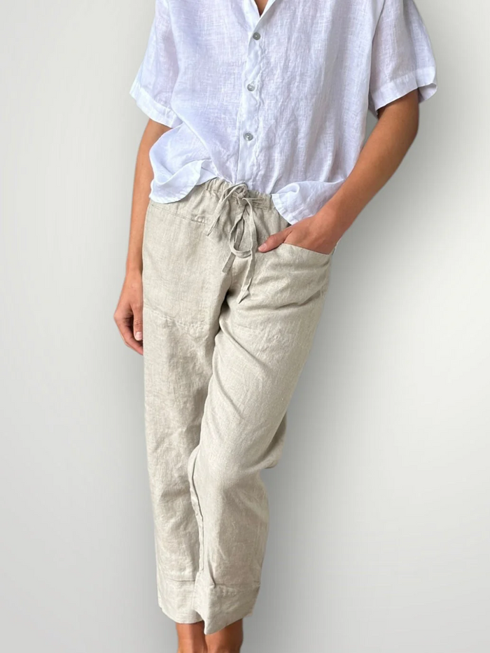 Darcy Linen Pants - Natural