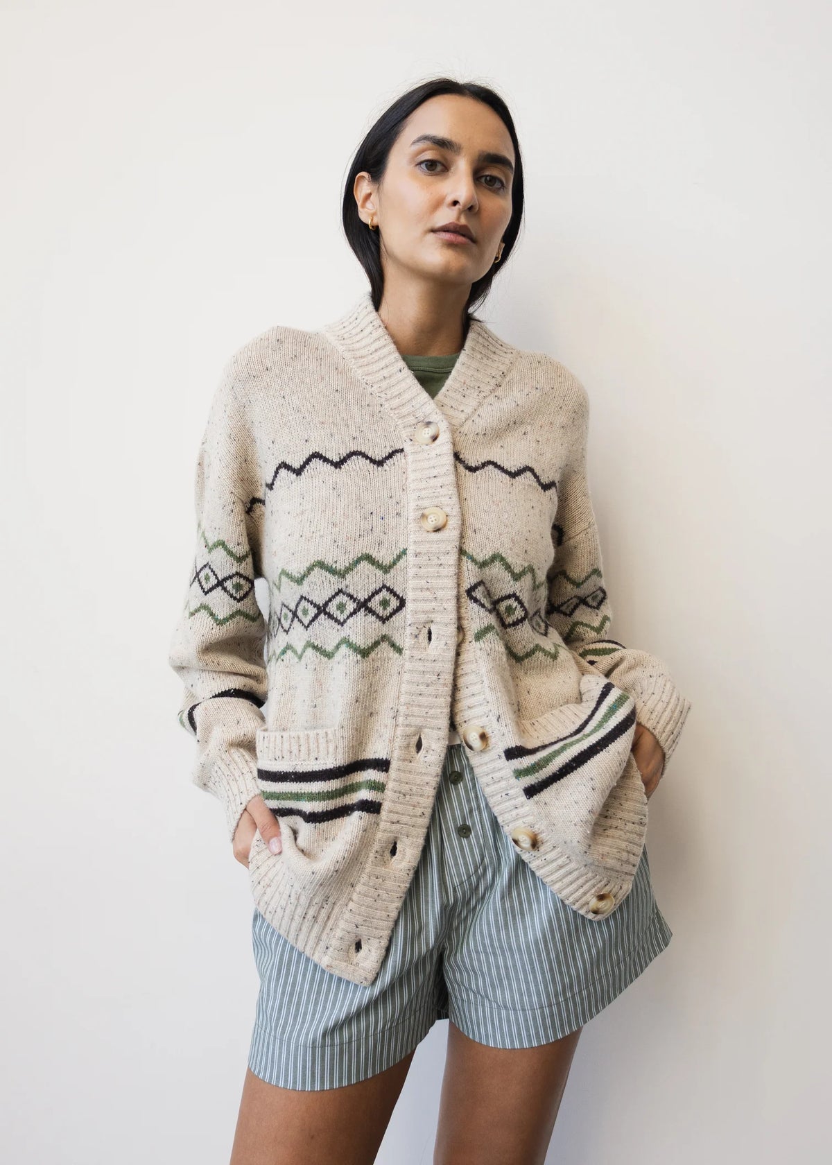 Adrien Cardigan - Vintage Oat Combo