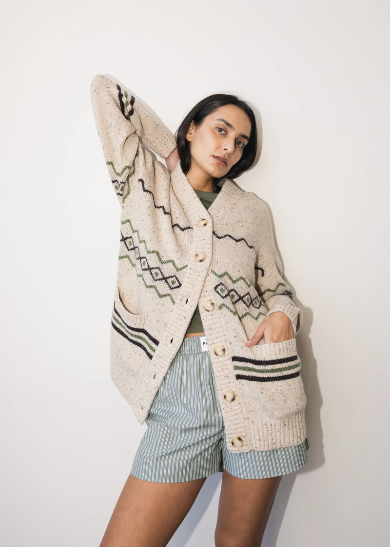 Adrien Cardigan - Vintage Oat Combo